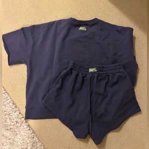 NWT Daily Drills Super shorts and Crew Navy Set